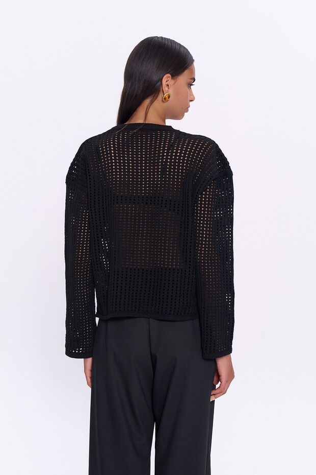 İnce Ajur Triko Siyah - 5