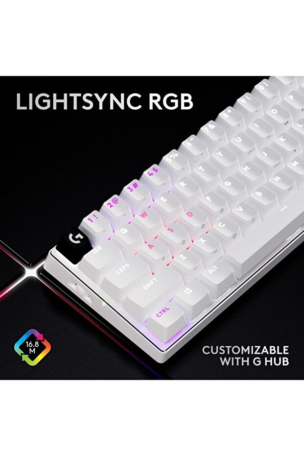 G PRO X 60 LIGHTSPEED Wireless Gaming Keyboard,TKL 60%  GX Optical Tactile Switches White - 8
