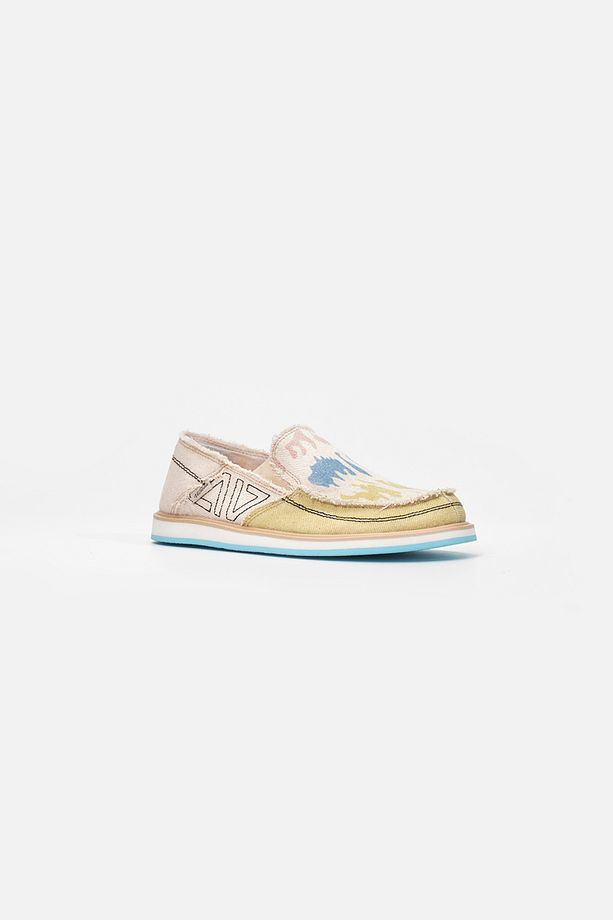 1331 Linen Espadril Keten Kadın Ayakkabı Bej Sarı - 2