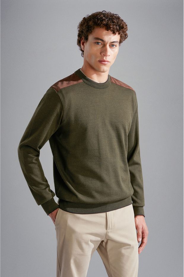 MEN'S KNITTED ROUNDNECK C.WWOOL
