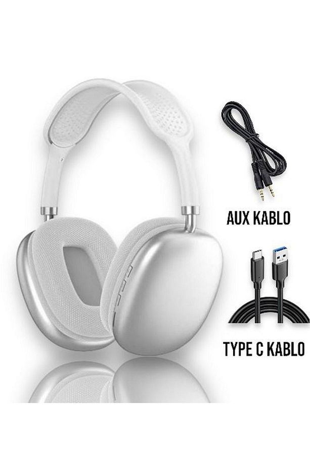 P9 Air Pro Max Kablosuz 5.0 Mikrofonlu Aux Kablolu Bluetooth Kulaklık Android Ve Ios Uyumlu - 3