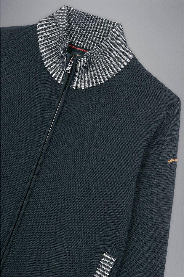 MEN'S ZIPPED PULLOVER C.W. WOOL - 6