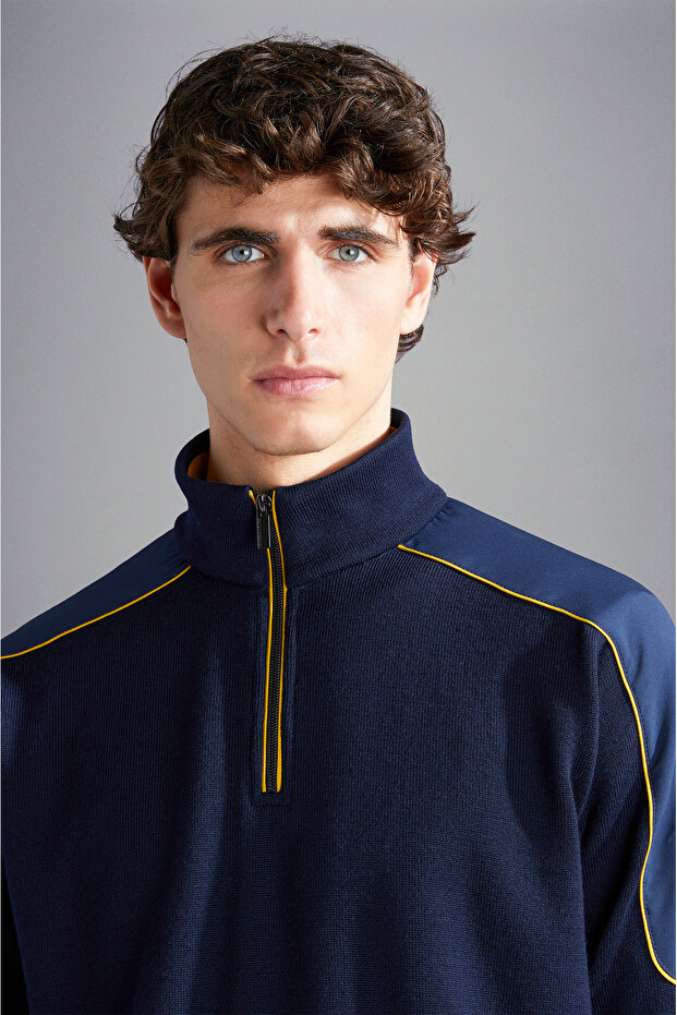 MEN'S ZIPPED PULLOVER C.W. WOOL - 3