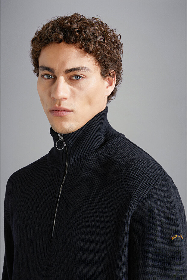 MEN'S ZIPPED PULLOVER C.W. WOOL - 3