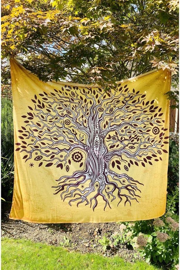 Hayat Ağacı & Tree Of Life Duvar Örtüsü Tapestry - 1