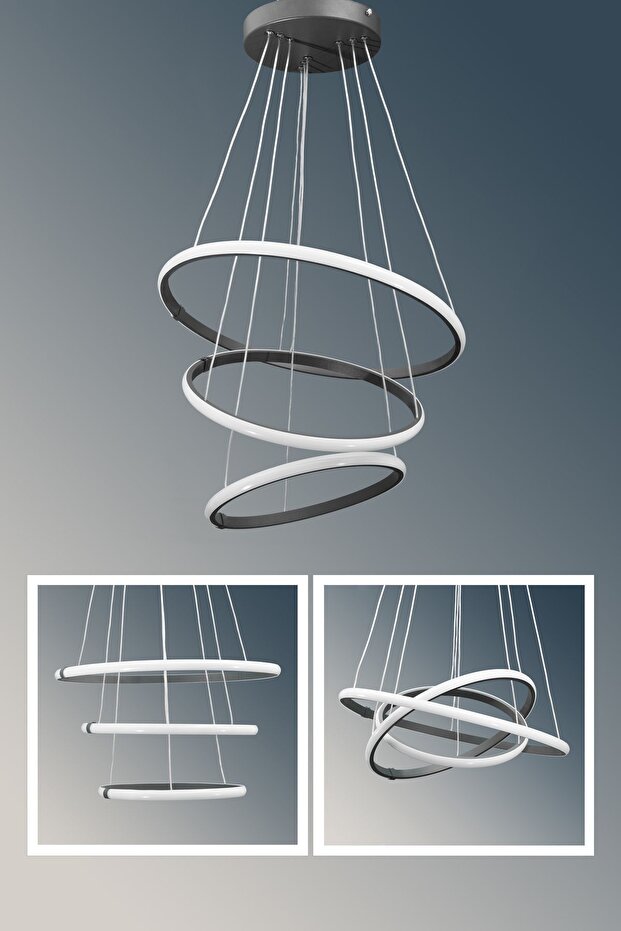 Led Avize Sarkıt 3renk - Pamir 60 Cm - 7