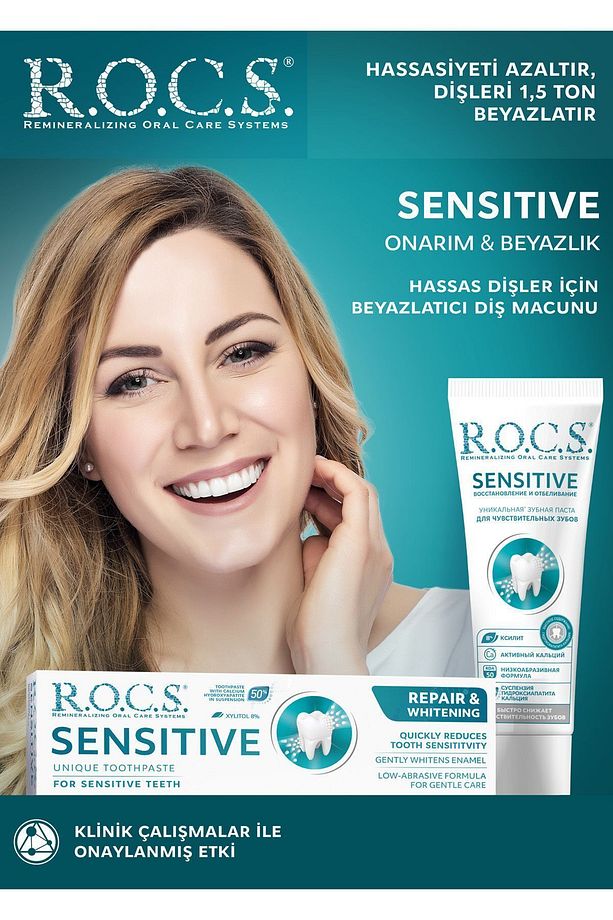 Rocs Sensitive Diş Macunu Onarım Ve Beyazlatma 94g - 1