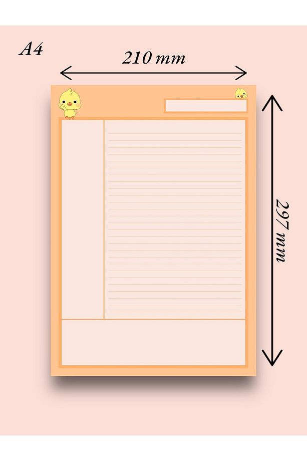 Civciv Desenli 2'li Set (A4-A5) Notepad - Not Defteri - Bloknot - 4
