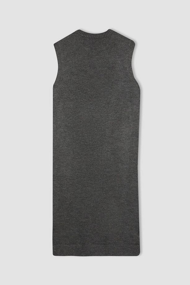 Regular Fit Bisiklet Yaka Uzun Tunik Triko Süveter B0197ax23wn - 8
