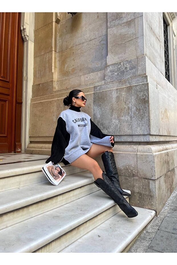 Women's Knitwear Sweater Detailed Wool Inside Sweatshirt