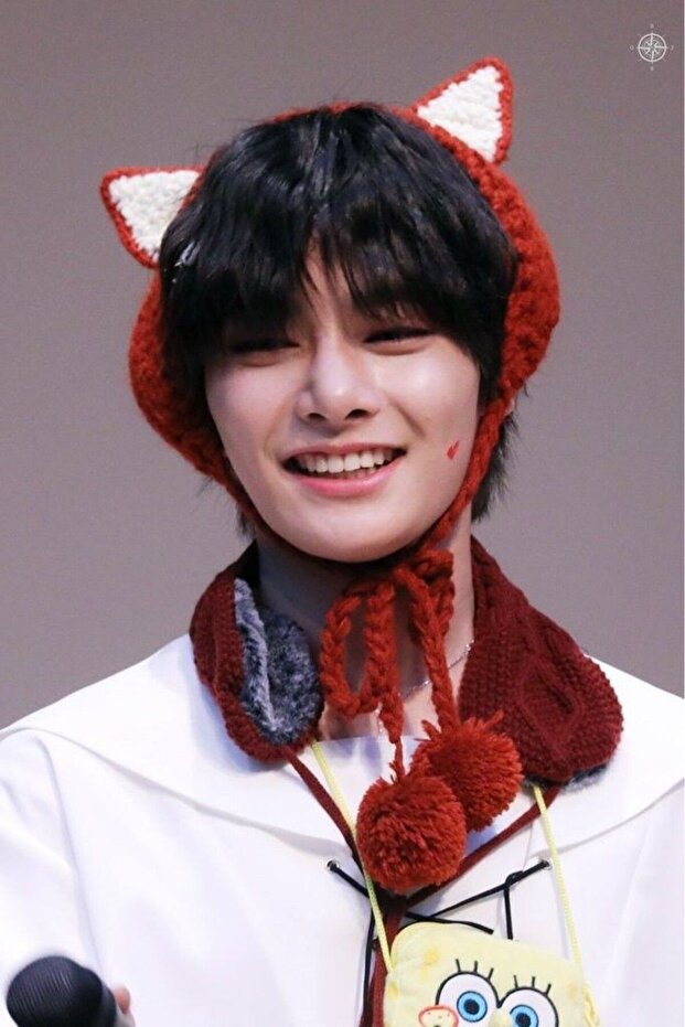 Handmade Brick Colored Fox Ears Unisex Hat