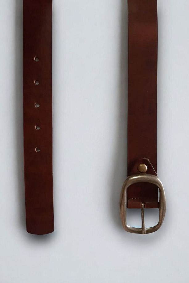 Kahve Bayan 3,3 Cm Hakiki Deri Kemer - 2