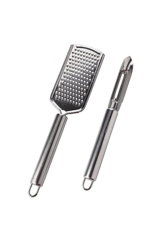 2-Piece Stainless Steel Hand Grater and Peeler Set (4462)