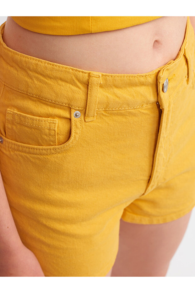 70281 Parça Boya Mom Şort-oranj - 2