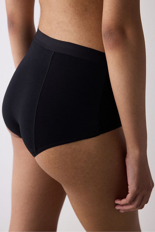 Essentials High Waist Siyah Slip Külot - 3