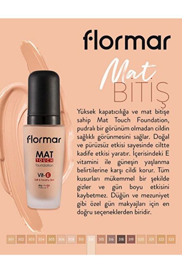 Fondöten - Mat Touch Foundation No: M314 30 ml 8690604248032 - 3