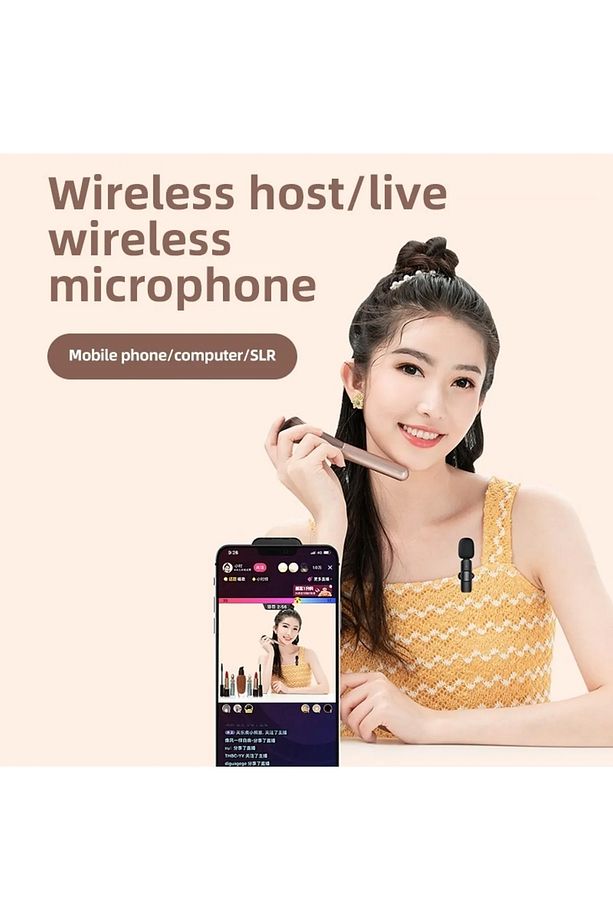 Type-C Girişli Telefon Uyumlu Kablosuz Mikrofon Bluetooth Röportaj  - Yayıncı - Yaka Mikrofonu - 4