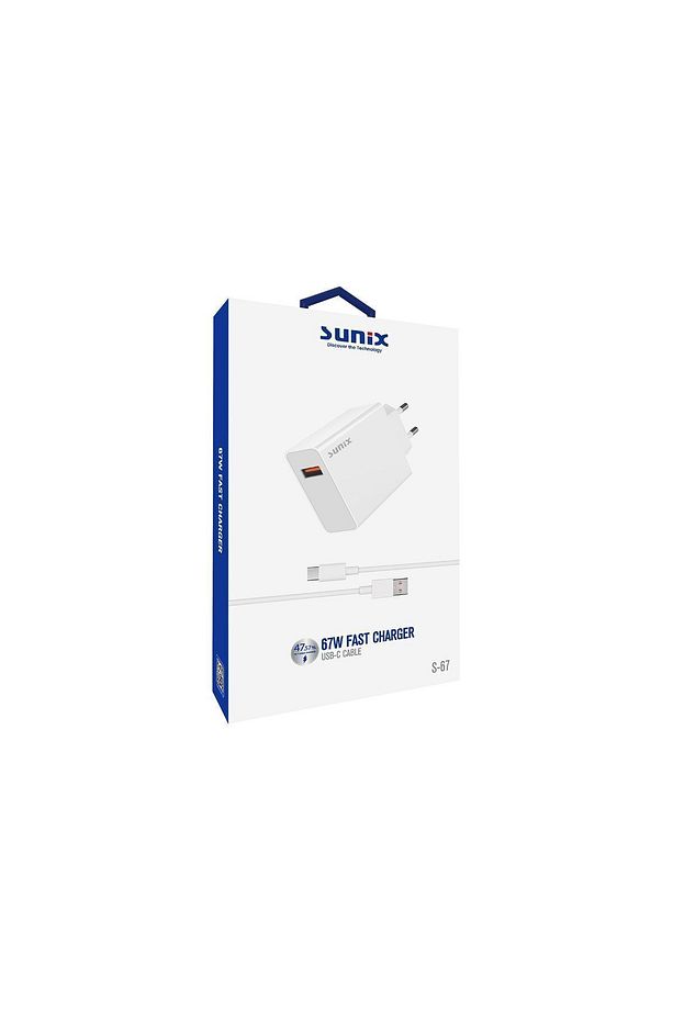 Sunix S-67  67W Şarj Aleti Süper Hızlı ve Turbo Xiaomi Samsung Huwaei Honor ve Type-C Girişli - 4