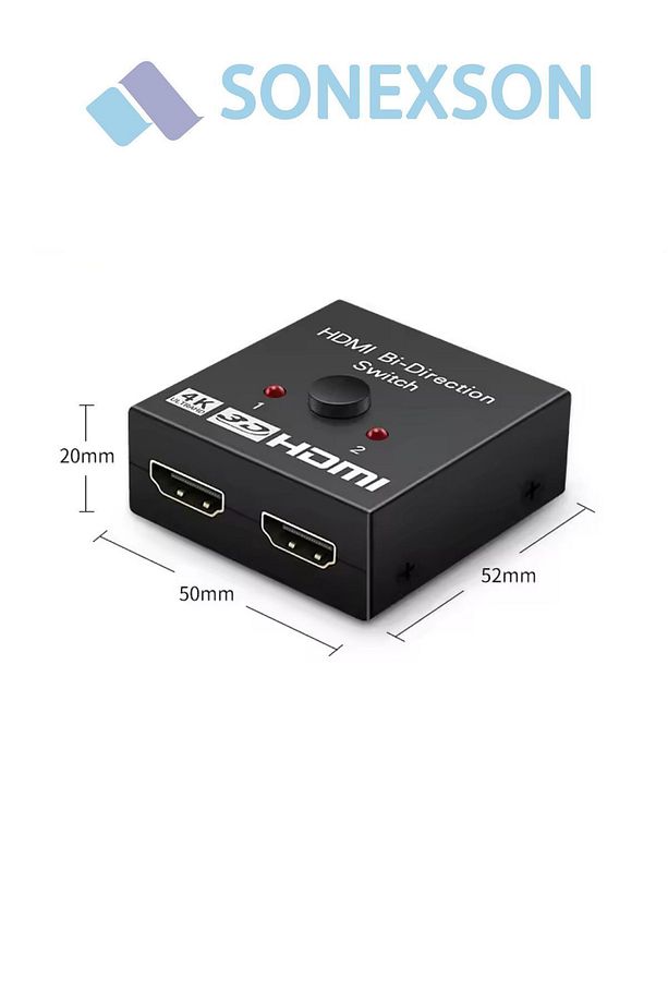 2 Port Çift Yönlü HDMI Switch Splitter Ekran Monitör Çoklayıcı Çoğaltıcı - 4
