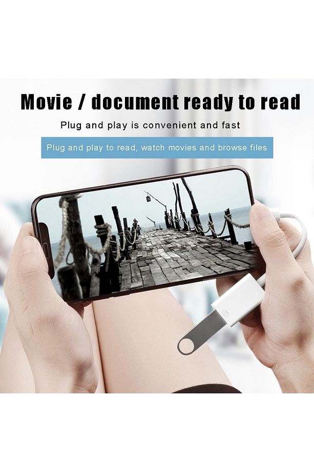 İPHONE Apple LİGHTNİNG TO DİŞİ USB OTG KABLO İOS Kablo USB Dönüştürücü Adaptör - 4