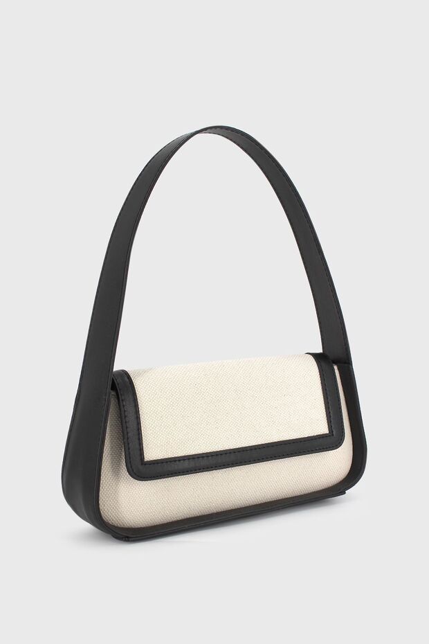 Baguette Bag with Fabric Detailed Cover