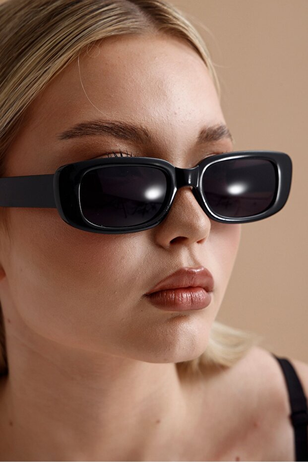 New Season Trend Model Vintage Black Sunglasses