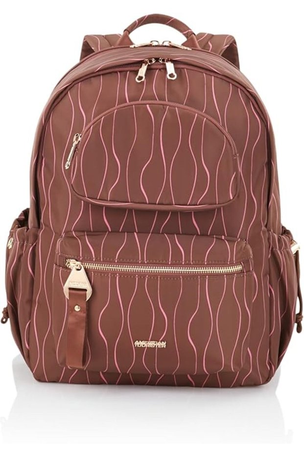 Alizee Day Backpack Polyester 18L Capacity Pink Guava Adjustable Shoulder Strap