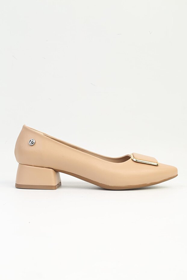 ® | Pc-54208 Women's Beige Short Heeled Shoes