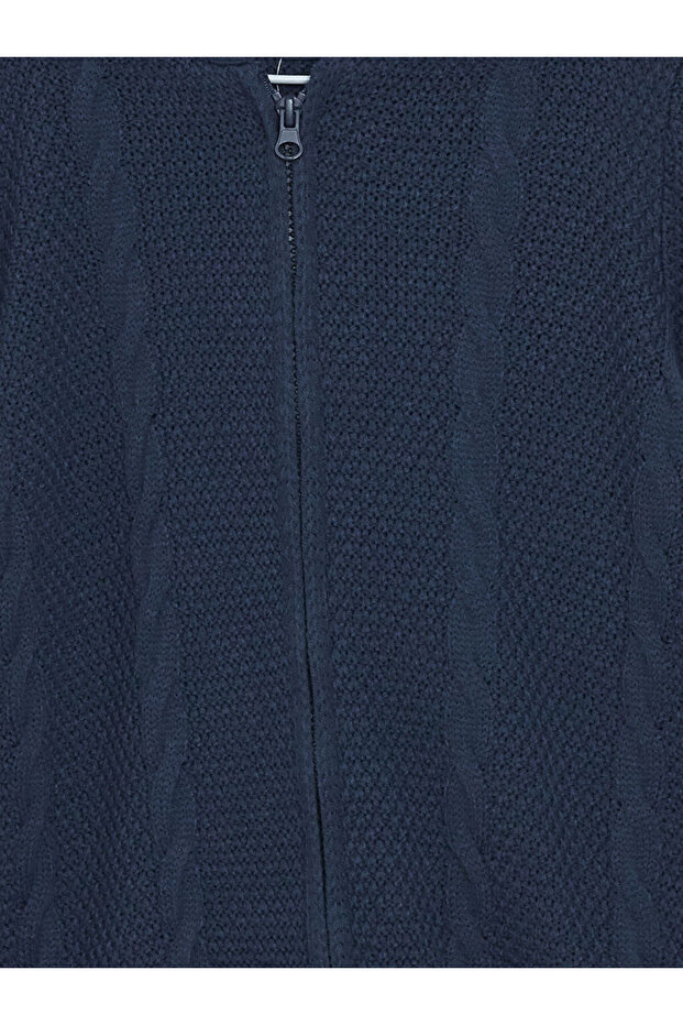 Kapüşonlu Erkek Çocuk Triko Hırka - 2