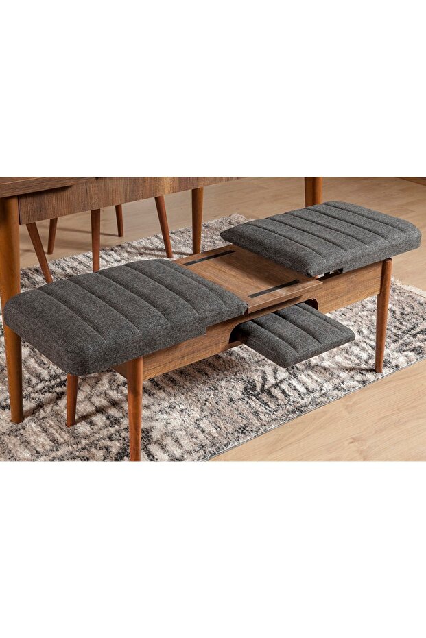 Sembol Bench Ceviz Antrasit - 2