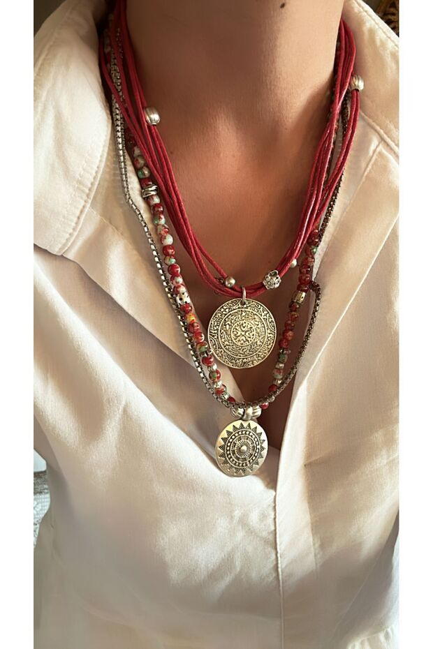 glass bead flower of life necklace