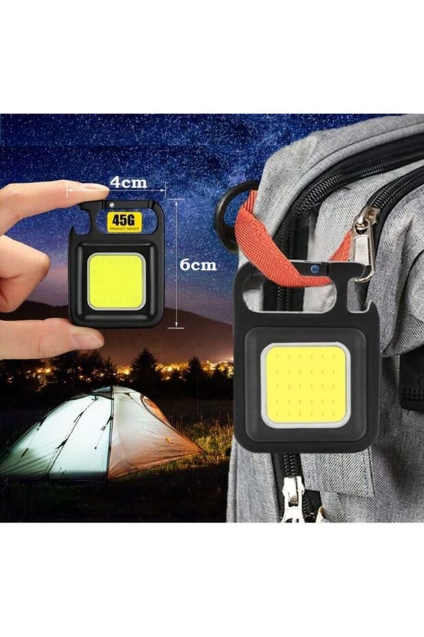 Şarj Edilebilir Mıknatıslı Çok Amaçlı Pratik Kamp ve Acil Durum Feneri NAPOLYON MİNİ COB LED - 6