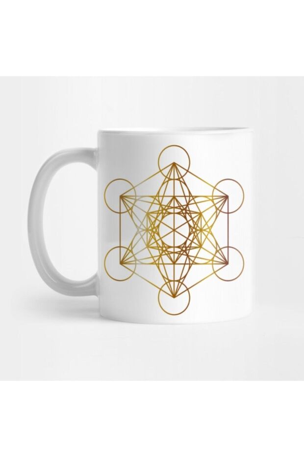 كوب Metatrons Cube المذكر والأنثوي الأبيض، هدية، مهر، هدية