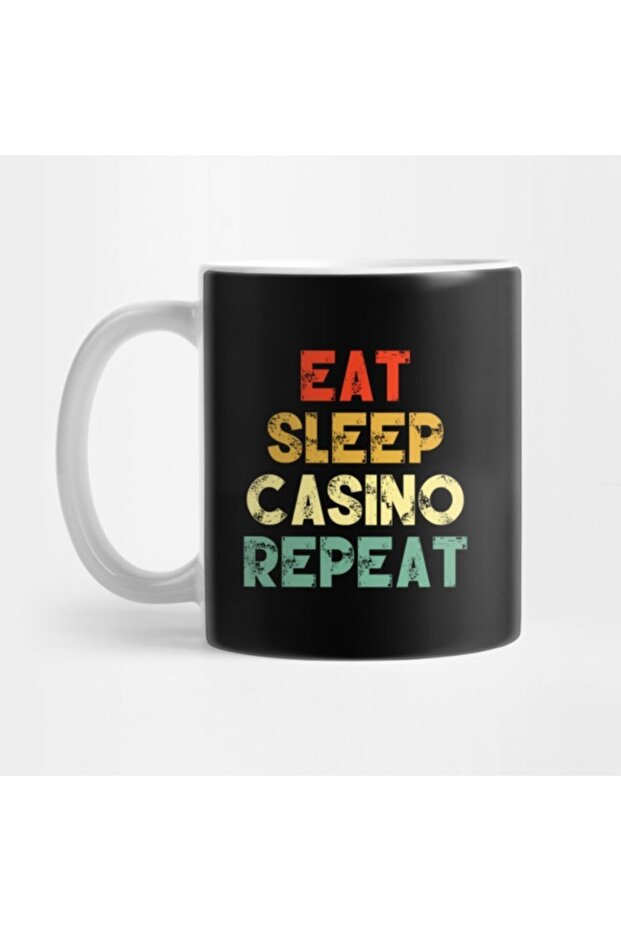 كوب Eat Sleep Casino Repeat، هدية، مهر، عرض