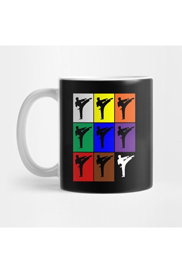 Taekwondo Mens Belt Colors Pop Art Trophy, Gift, Dowry, Presentation
