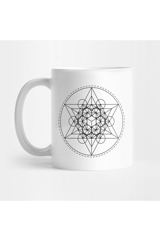 Sacred Geometry Teal Metatron Black Mug, Gift, Dowry Box, Presentation Box