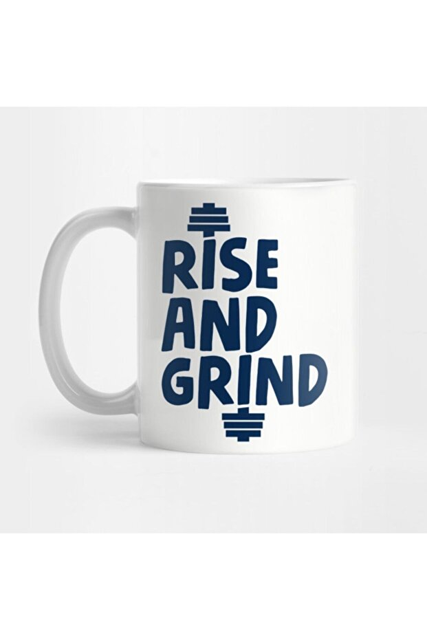 Rise and Grind Dumbell Mug, Gift, Dowry, Presentation