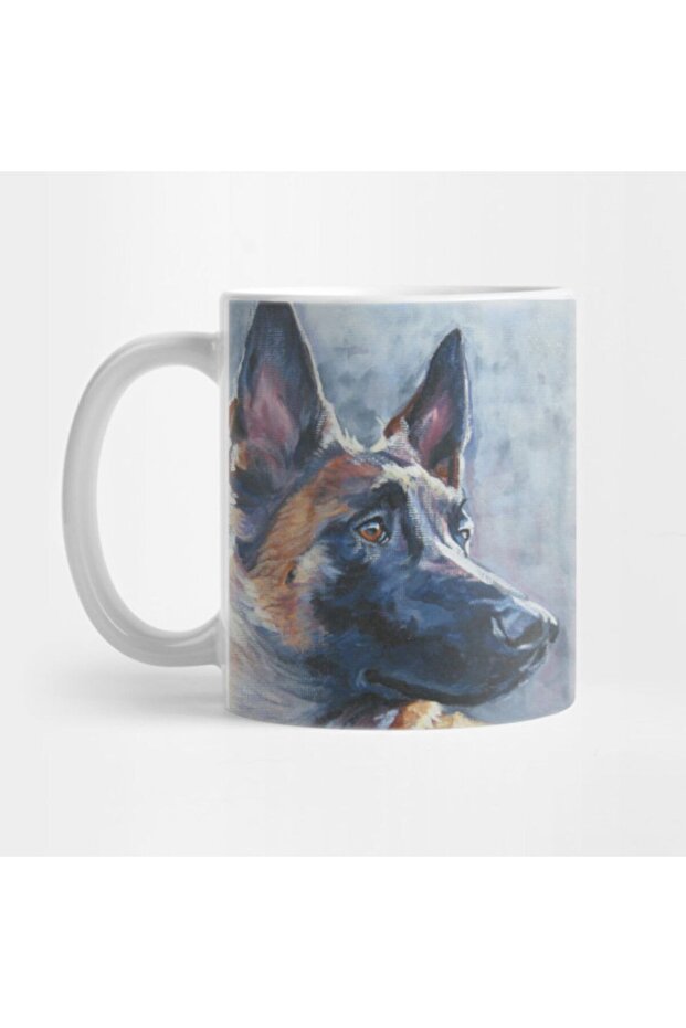كوب رسم فني بلجيكي من Malinois Fine Art، هدية، مهر، حامل عرض