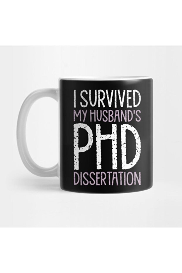 كوب هدية من I Survived My Husband's Phd Dissertation Funny Phd Humor Gag