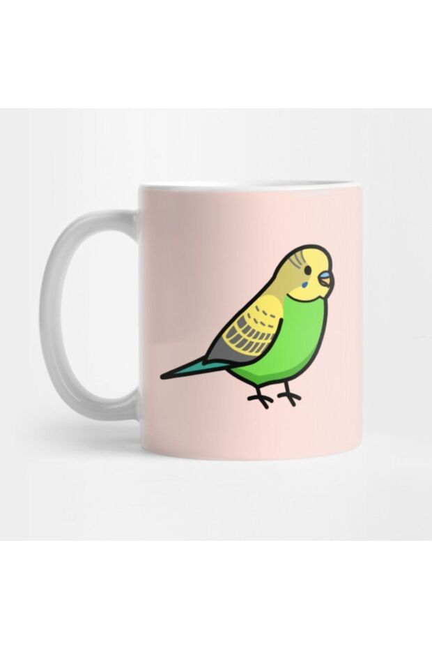 Green Budgie Mug, Gift, Dowry, Presentation