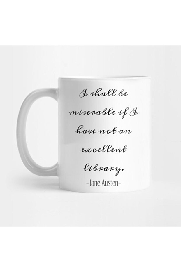 Jane Austen on Libraries Mug, Gift, Dowry, Presentation Holder