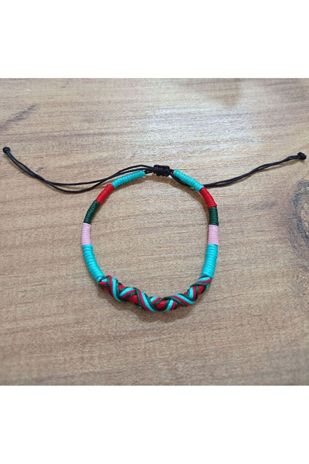 خلخال محبوك متعدد الألوان - 1