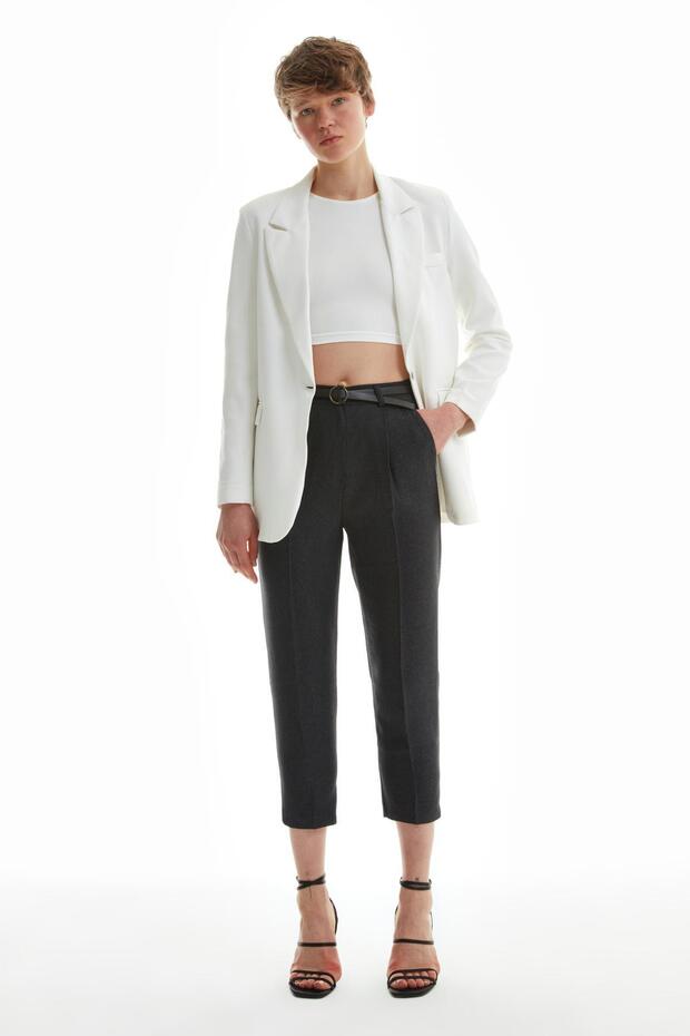 Blazer Ceket Ekru - 3