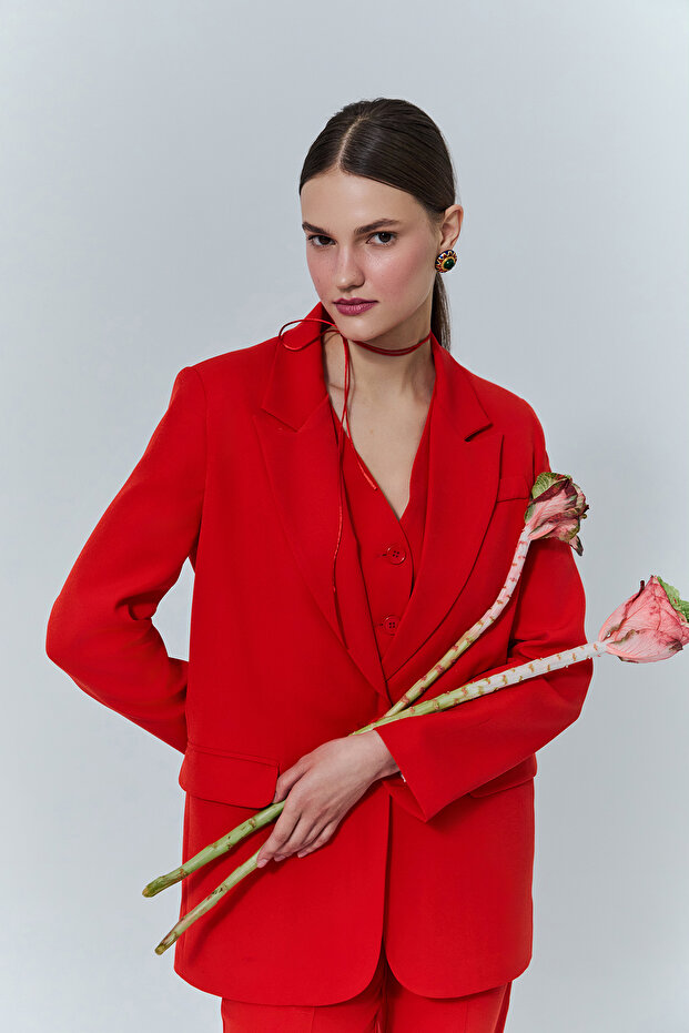 Blazer Ceket Kırmızı - 1