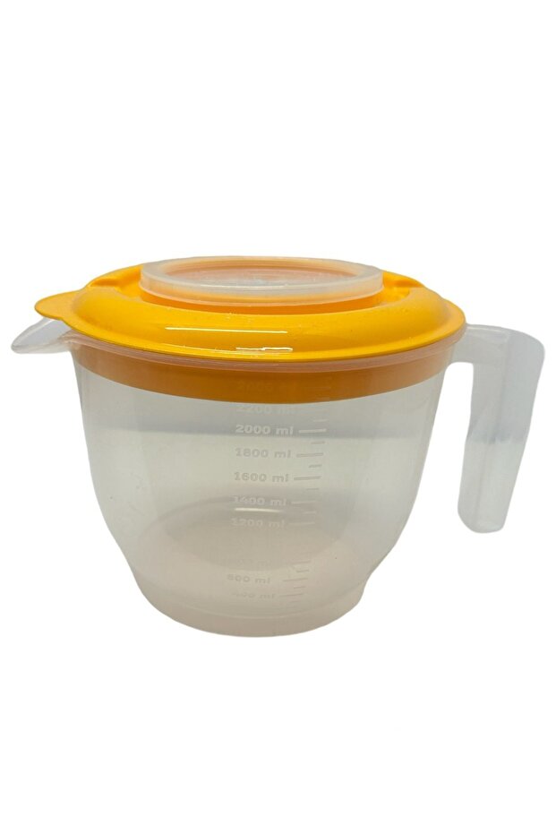Splash-proof mixer bowl with special protective lid, 2.5 liters.