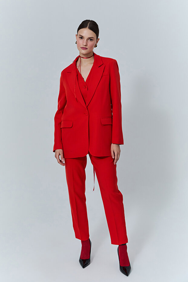 Blazer Ceket Kırmızı - 3