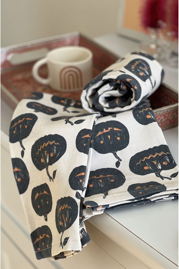 Halloween Themed 3-Piece Kitchen Towel Set - Pumpkin, 3 Pieces