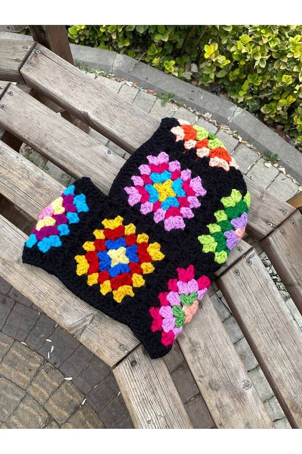 Crochet Balaclava El Örgüsü Boyunluklu Bere,Örgü Şapka - 2