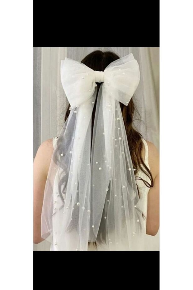 Pearl Veil Accessory Bridal Accessory Off White Ecru Crocodile Buckle – Bridal Accessory