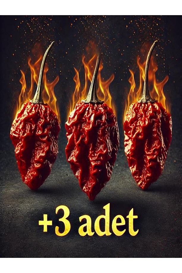 3 Adet Trinidad Moruga Scorpion Biberi Dünyanın En Acı 2.nci Biberi - 1